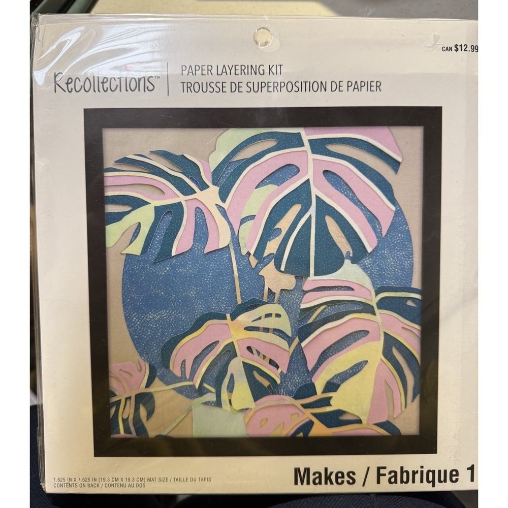 Recollections  Palms Paper Layering Craft Kit ‎ New